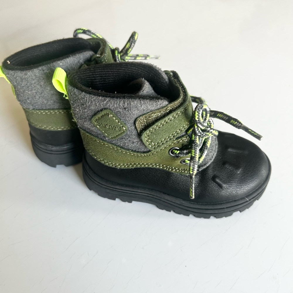 Carter's Size 6 Green and Gray Kids Toddler Boots